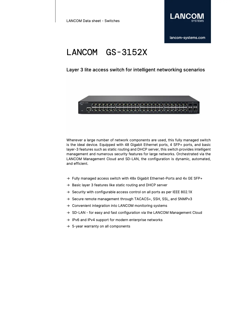 Image de la première page du manuel de l'appareil GS-3152X