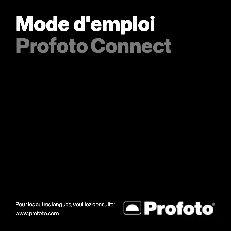 Page 1 of the manual User Manual Profoto Connect