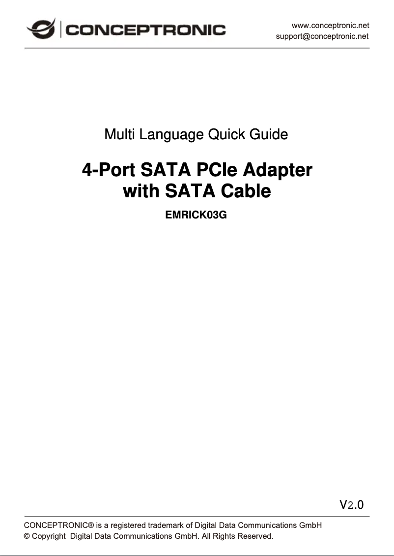 Page 1 of the manual User Manual Conceptronic EMRICK03G