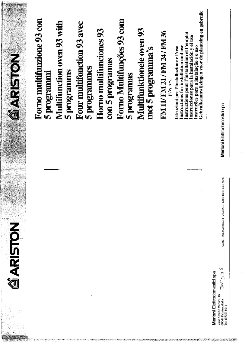 First page image of the manual for FM 24