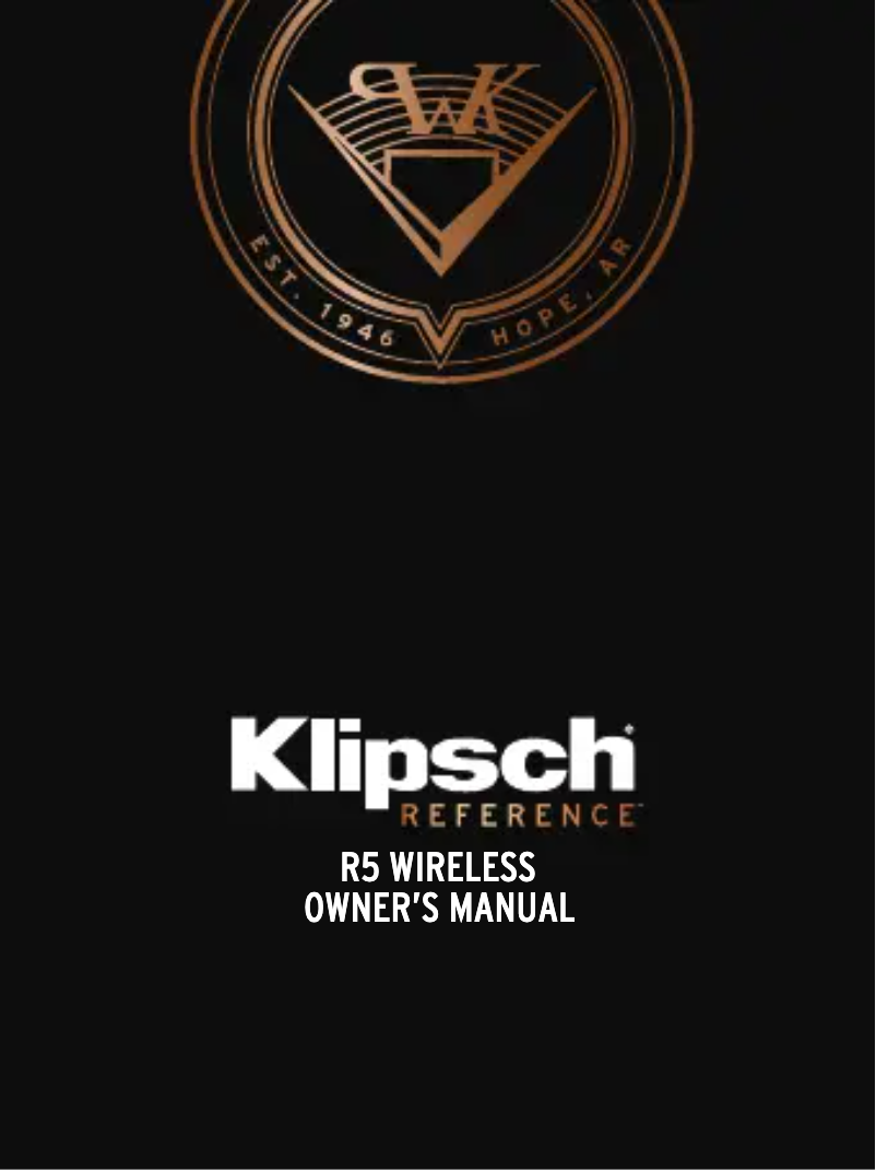 Page 1 de la notice Manuel utilisateur Klipsch R5 Wireless