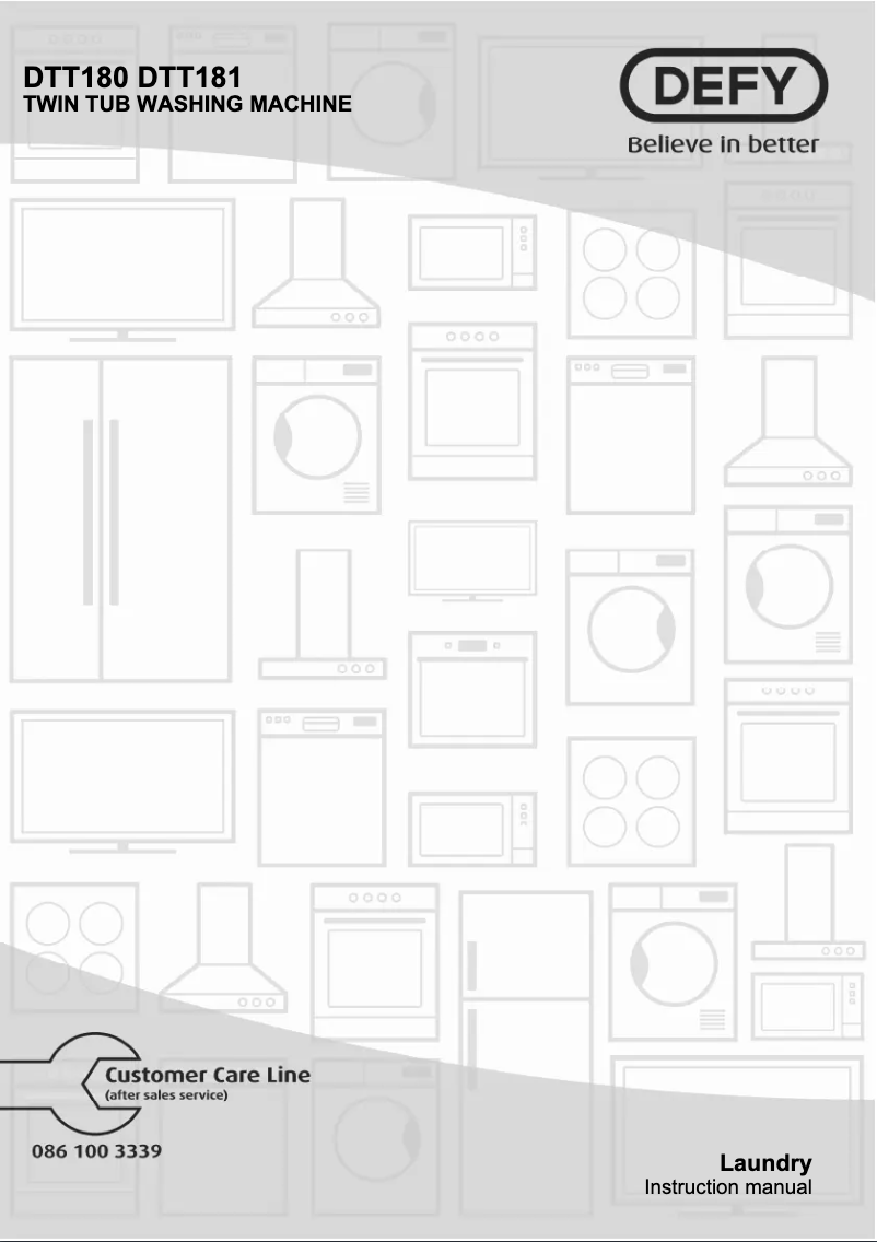 First page image of the manual for DTT 180