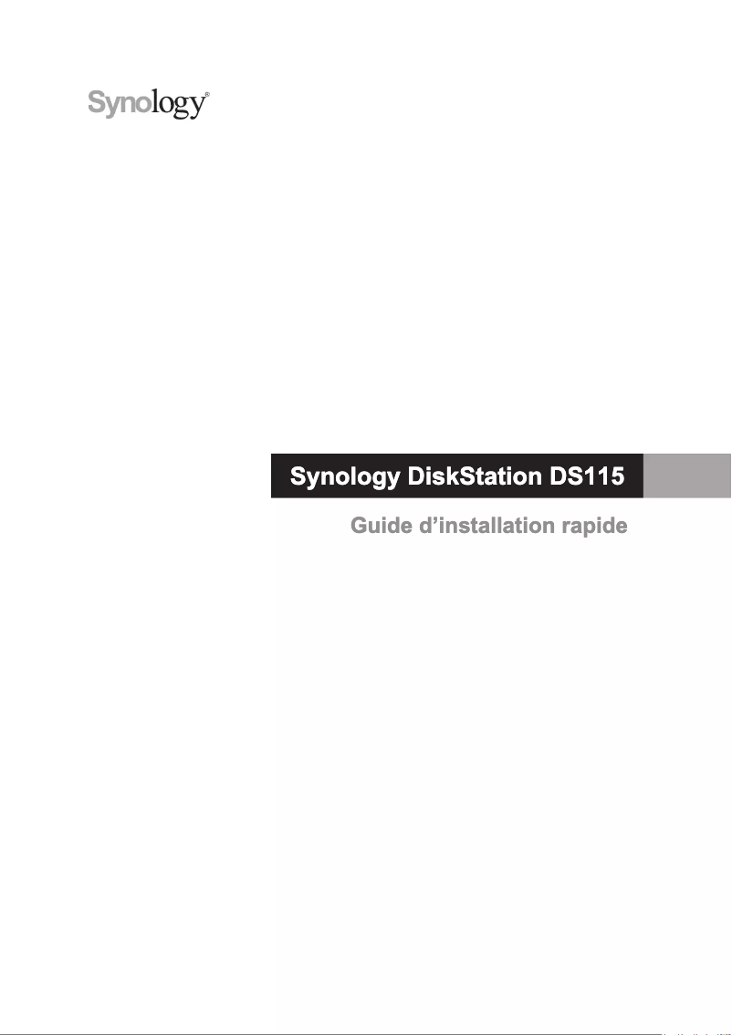 First page image of the manual for DiskStation DS115