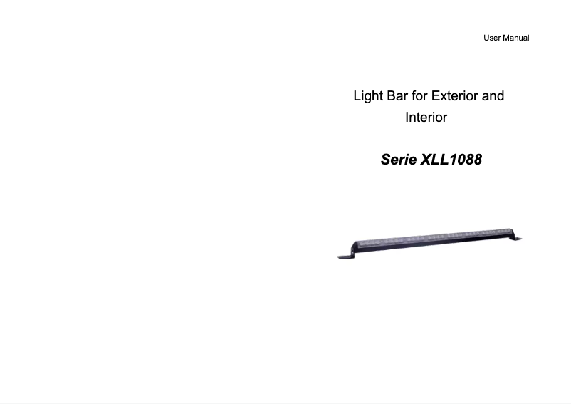 Image de la première page du manuel de l'appareil XLL-1088-W