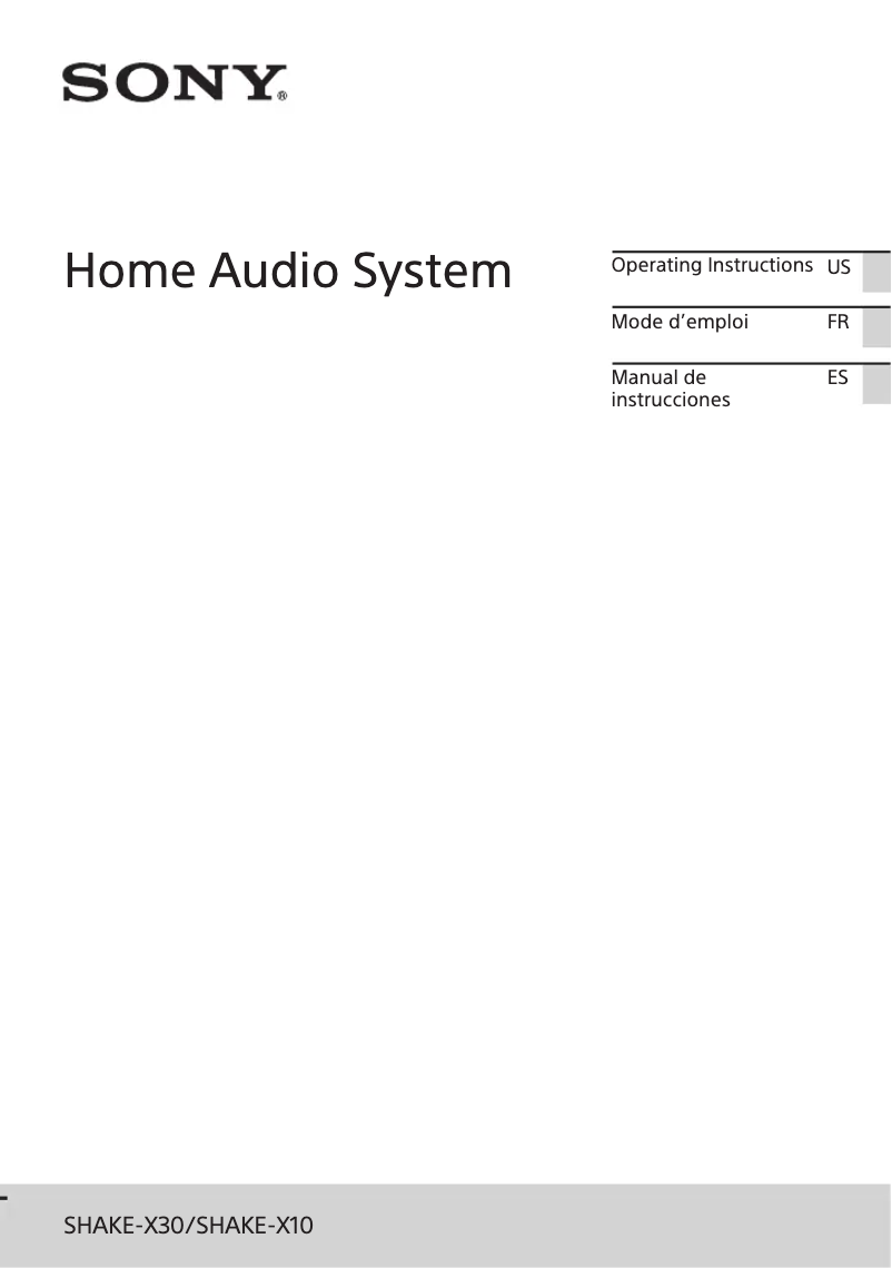 First page image of the manual for SHAKE-X10