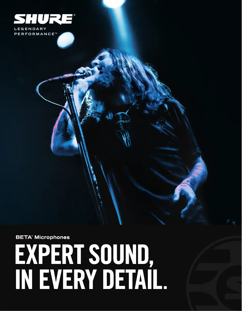 Page 1 of the manual Brochure Shure BETA 181