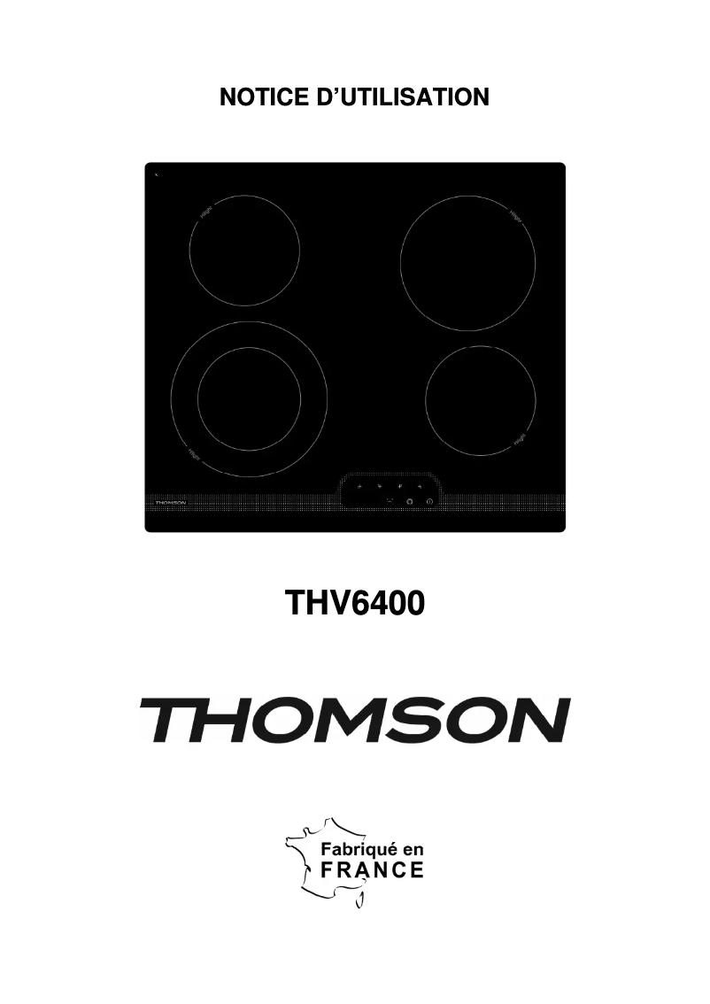 First page image of the manual for THV6400