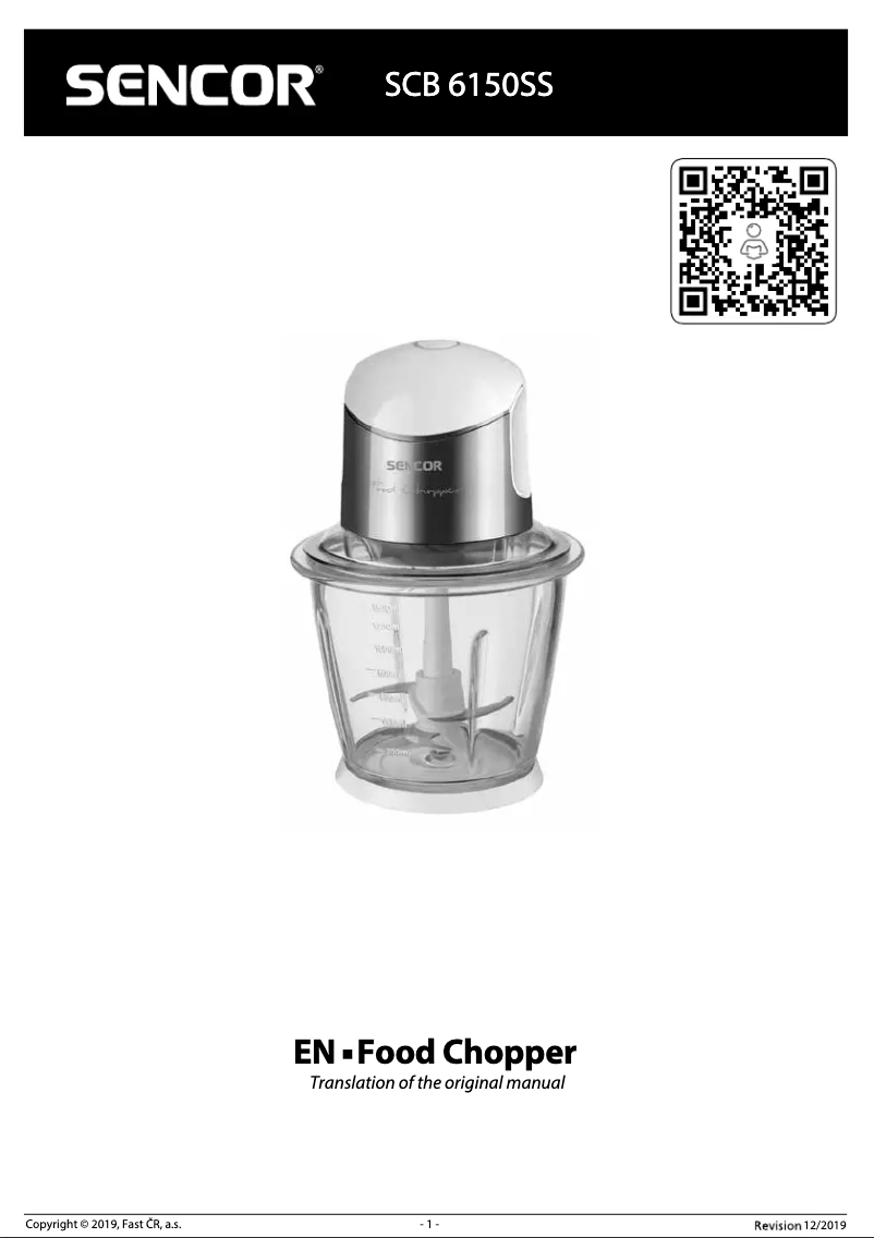 Page 1 of the manual User Manual Sencor SCB 6150SS