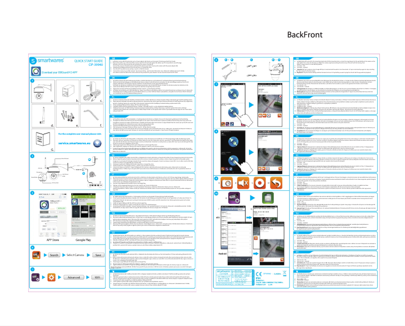 Page 1 of the manual Quick Start Guide Smartwares CIP-39940