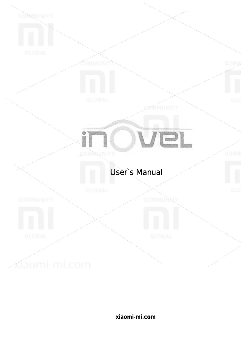First page image of the manual for INOVEL Projector