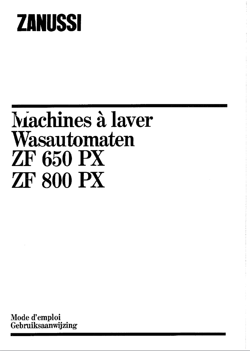 First page image of the manual for ZF 800 PX