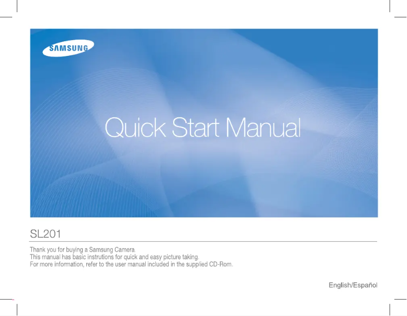 First page image of the manual for SL201