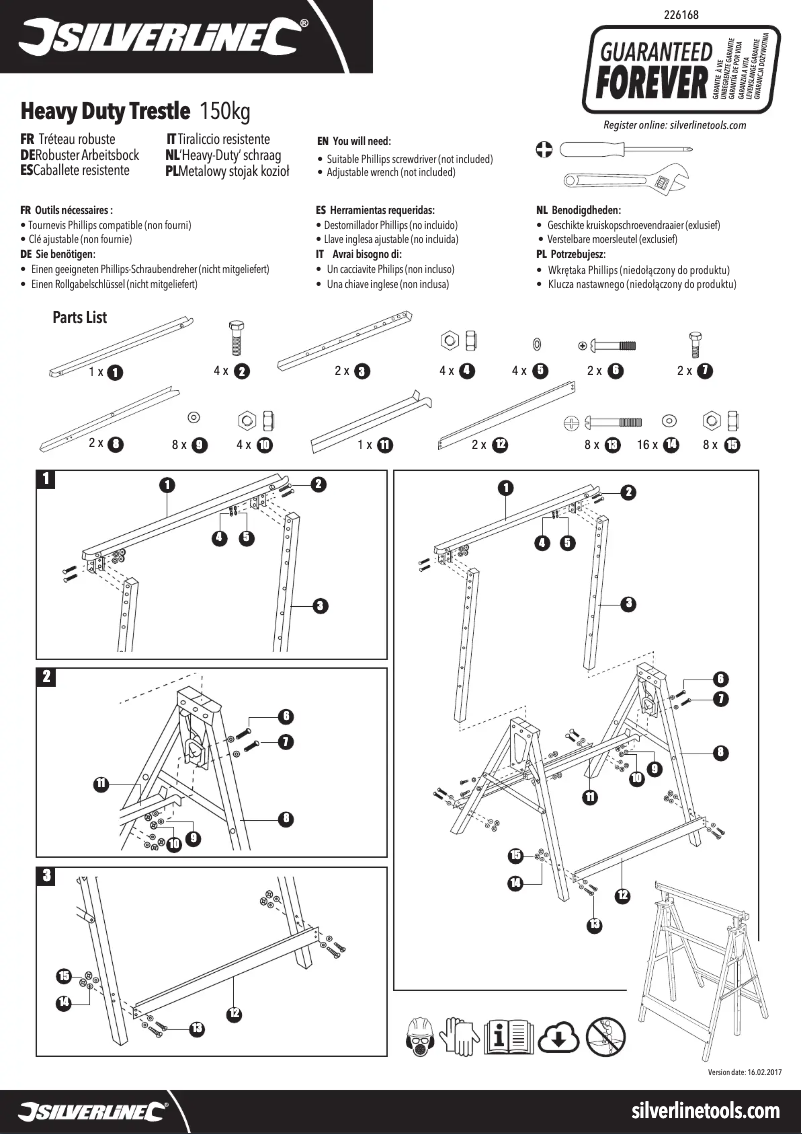 First page image of the manual for 226168
