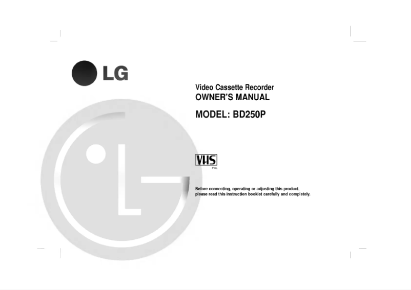 First page image of the manual for ABD250P