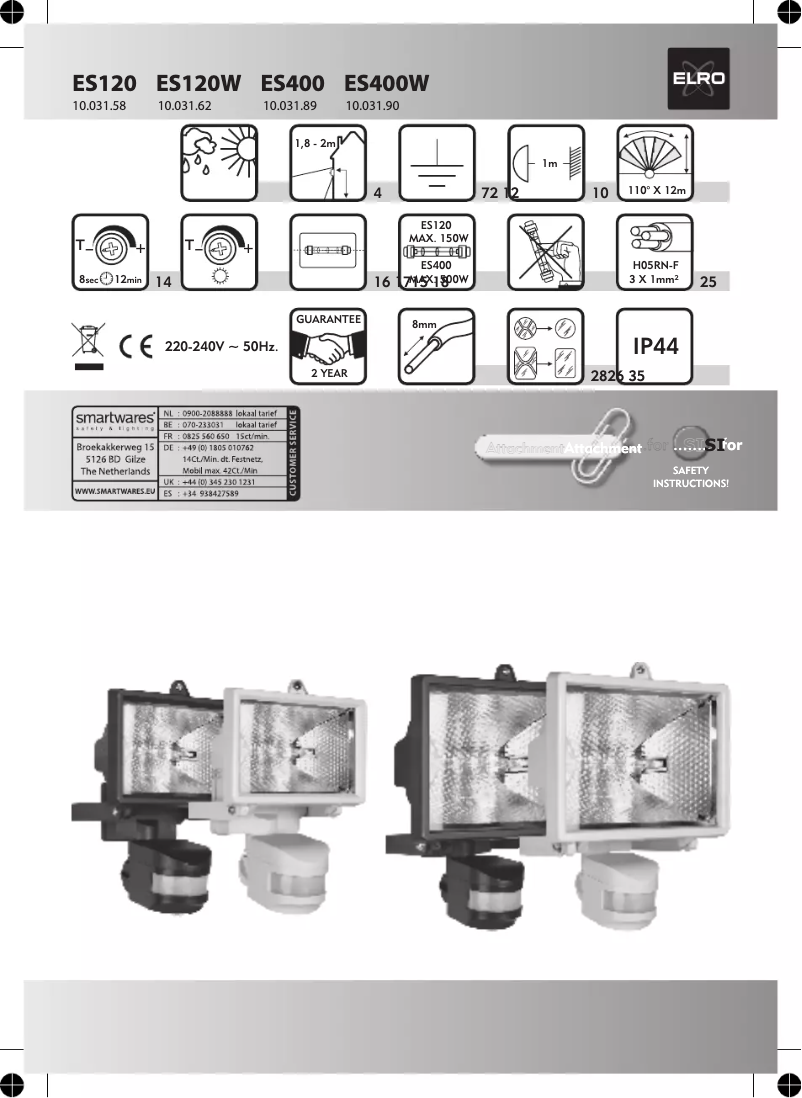 First page image of the manual for ES120W