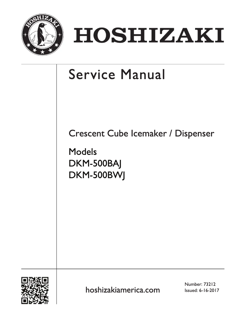 First page image of the manual for DKM-500BWJ