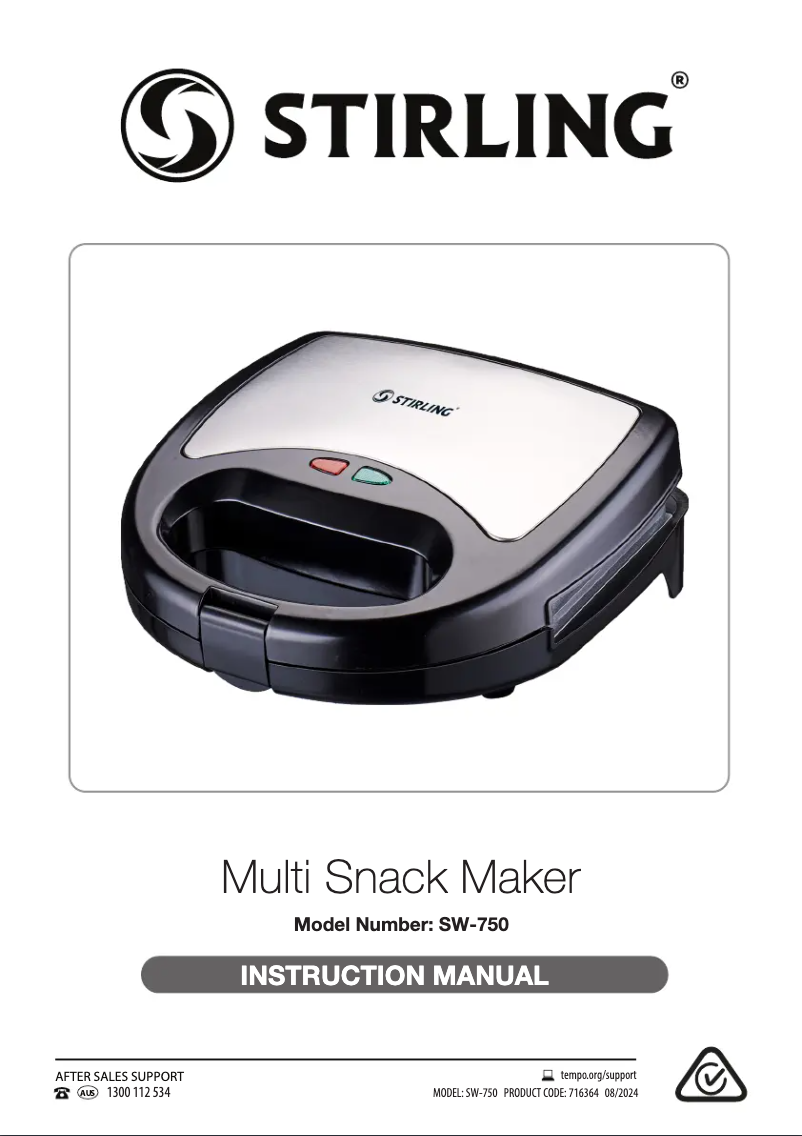 First page image of the manual for SW-750