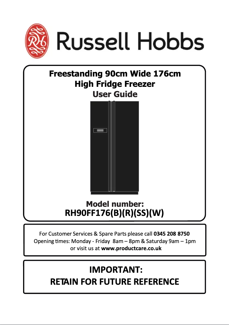 Image de la première page du manuel de l'appareil RH90FF176B