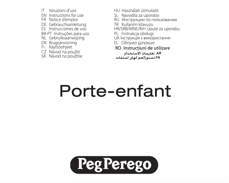 First page image of the manual for Porte-enfant