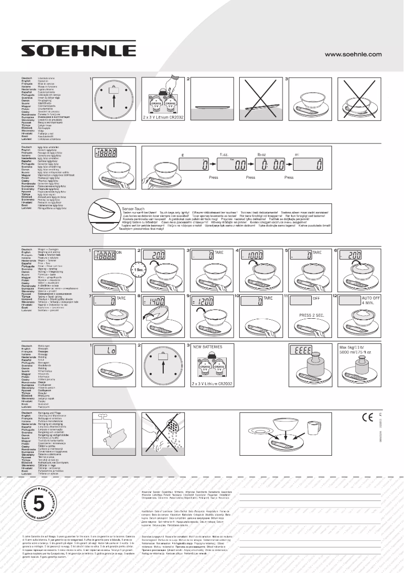 Page 1 of the manual User Manual Soehnle Flip 66160 9
