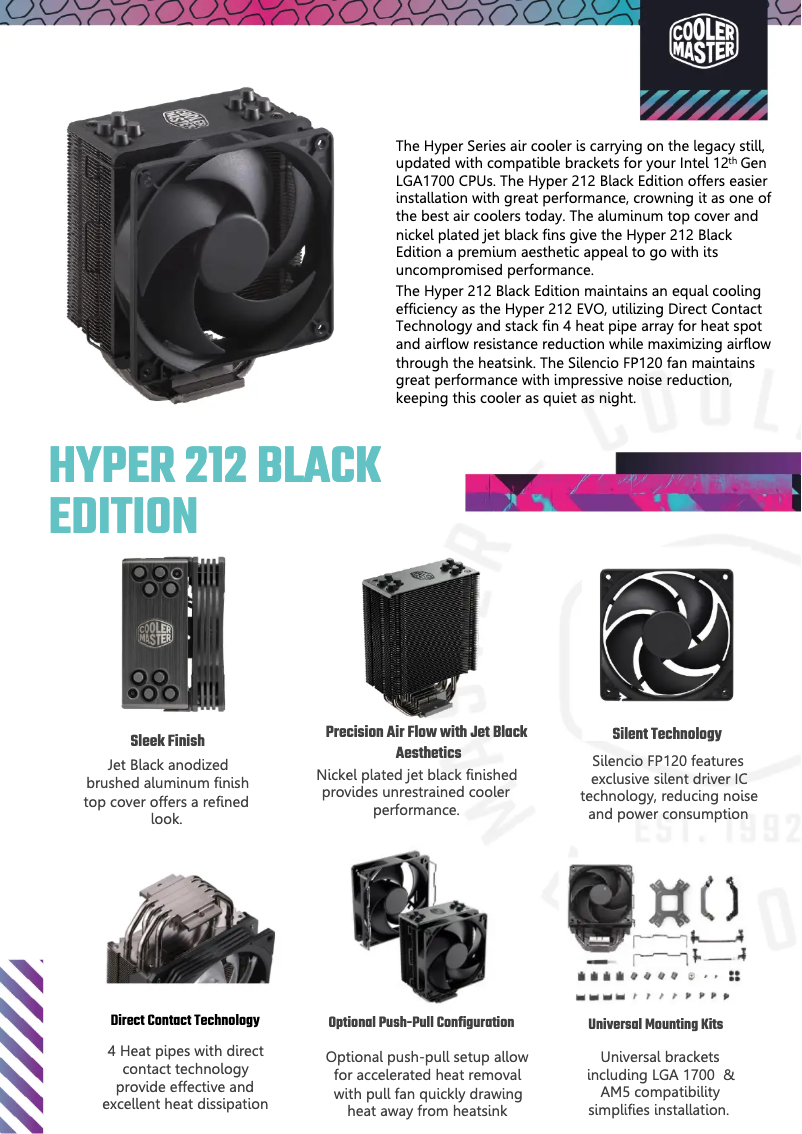 First page image of the manual for Hyper 212