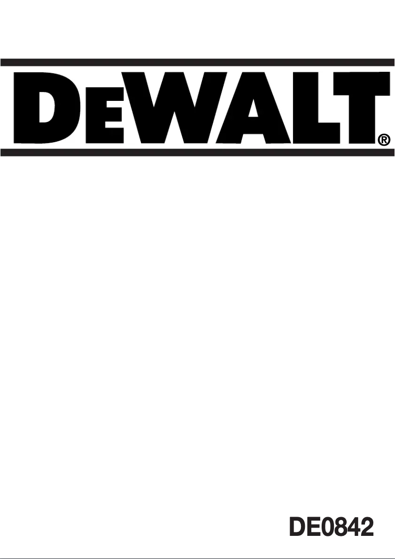 Page 1 of the manual User Manual DeWalt DE0842