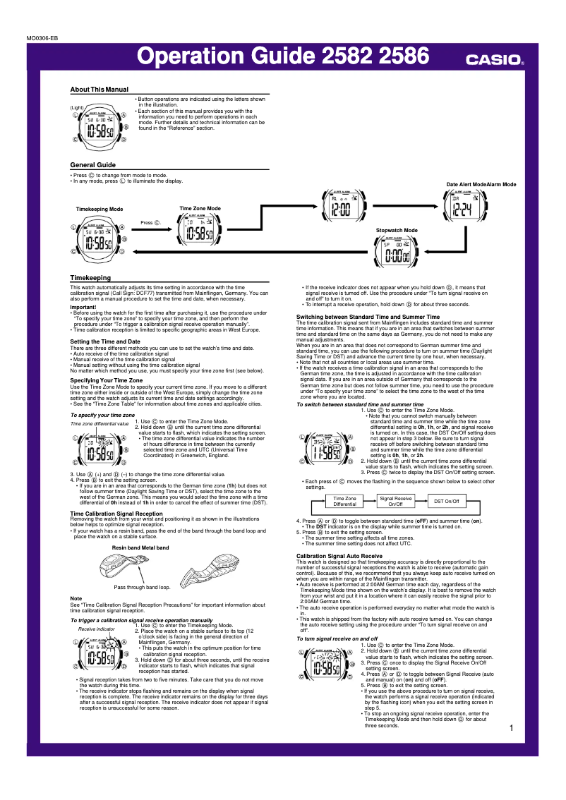 First page image of the manual for 2586