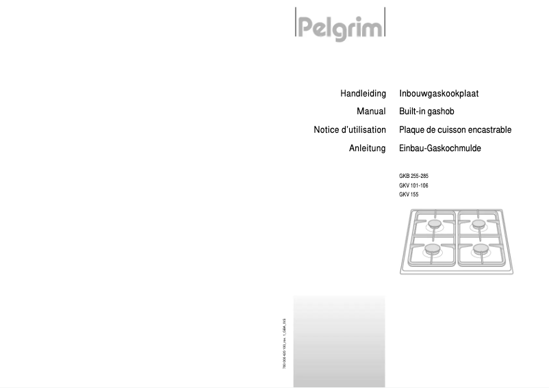 Page 1 of the manual User Manual Pelgrim GKB255