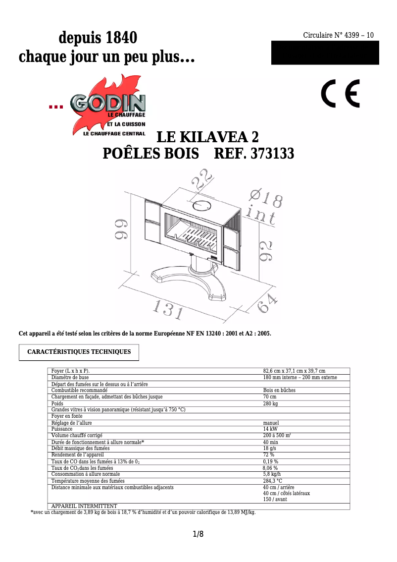 First page image of the manual for Kilavea 2