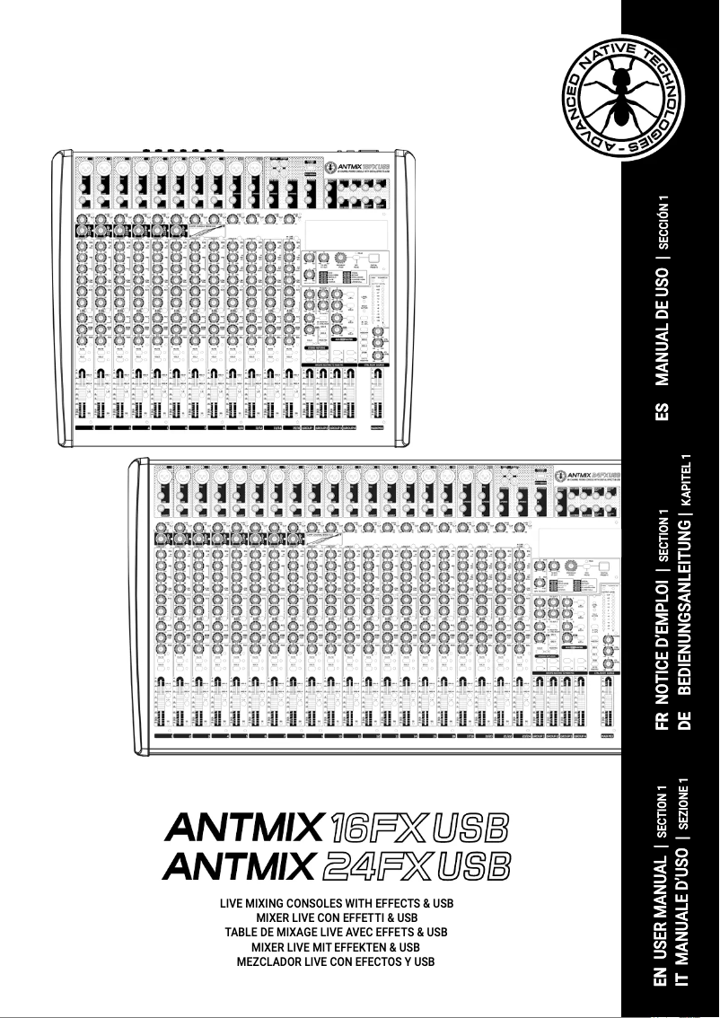 First page image of the manual for Antmix 24FX USB