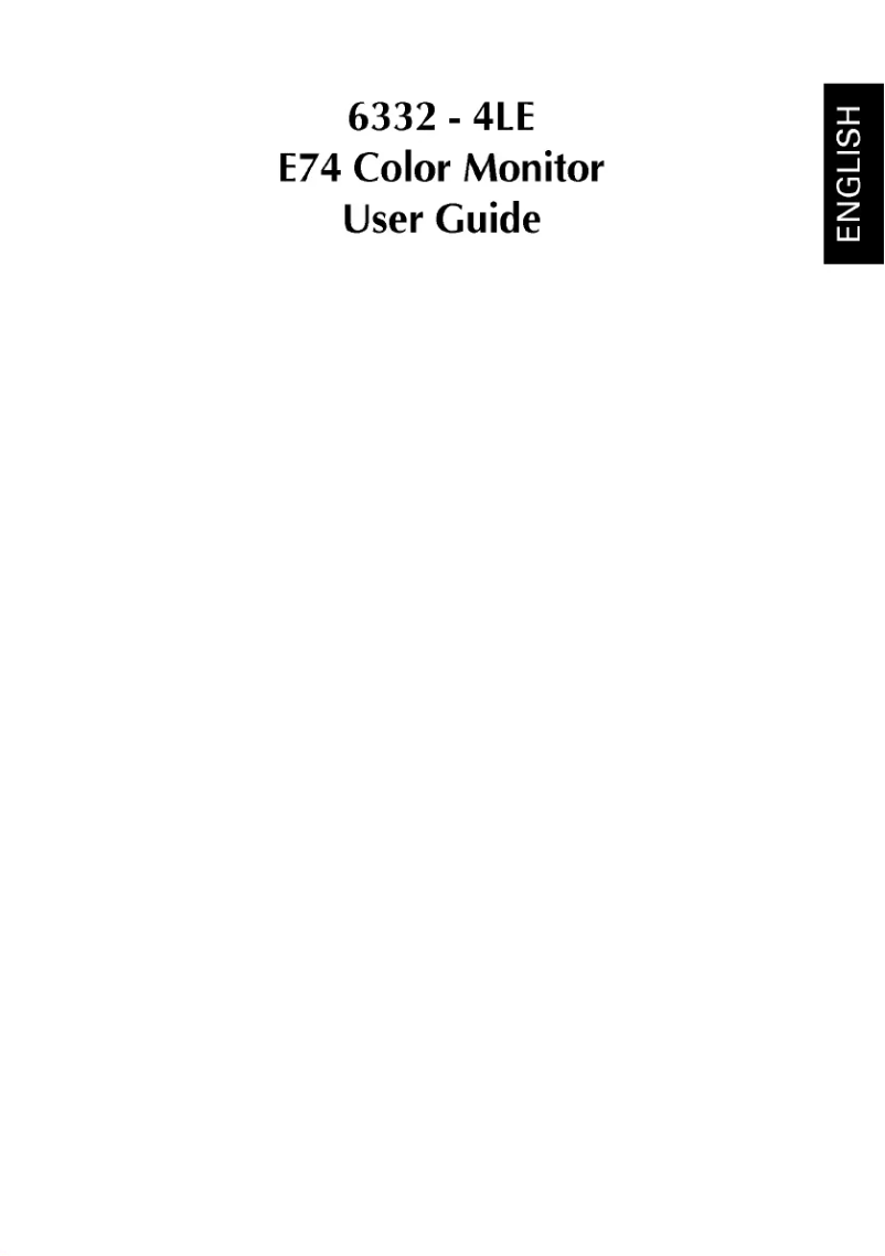 Page 1 of the manual User Manual LG E74H