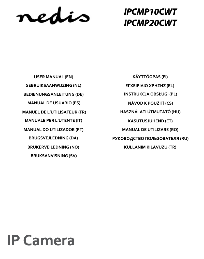 Page 1 of the manual User Manual Nedis IPCMP20CWT