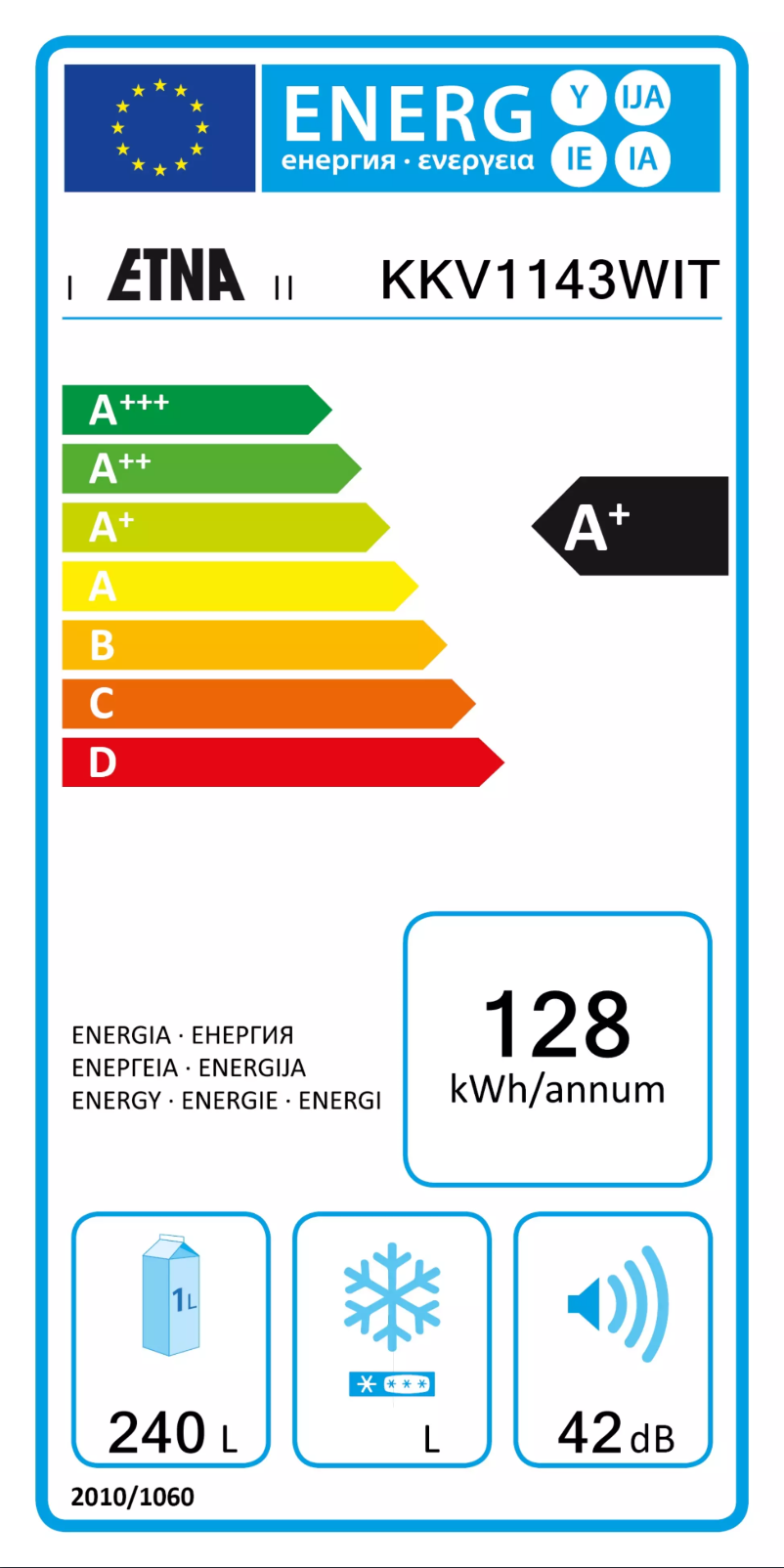 First page image of the manual for KKV1143WIT