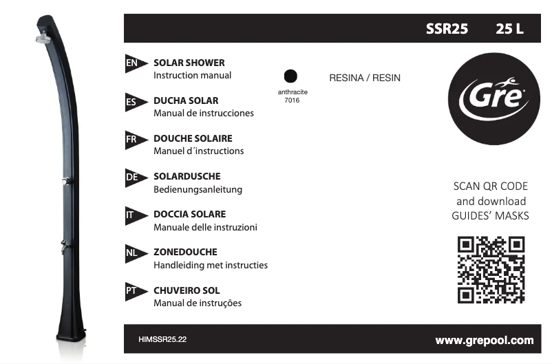 Image de la première page du manuel de l'appareil SSR25