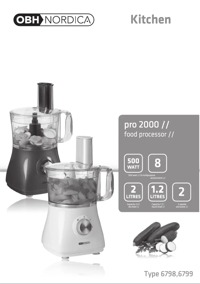 Page 1 of the manual User Manual OBH Nordica Chilli Pro 2000