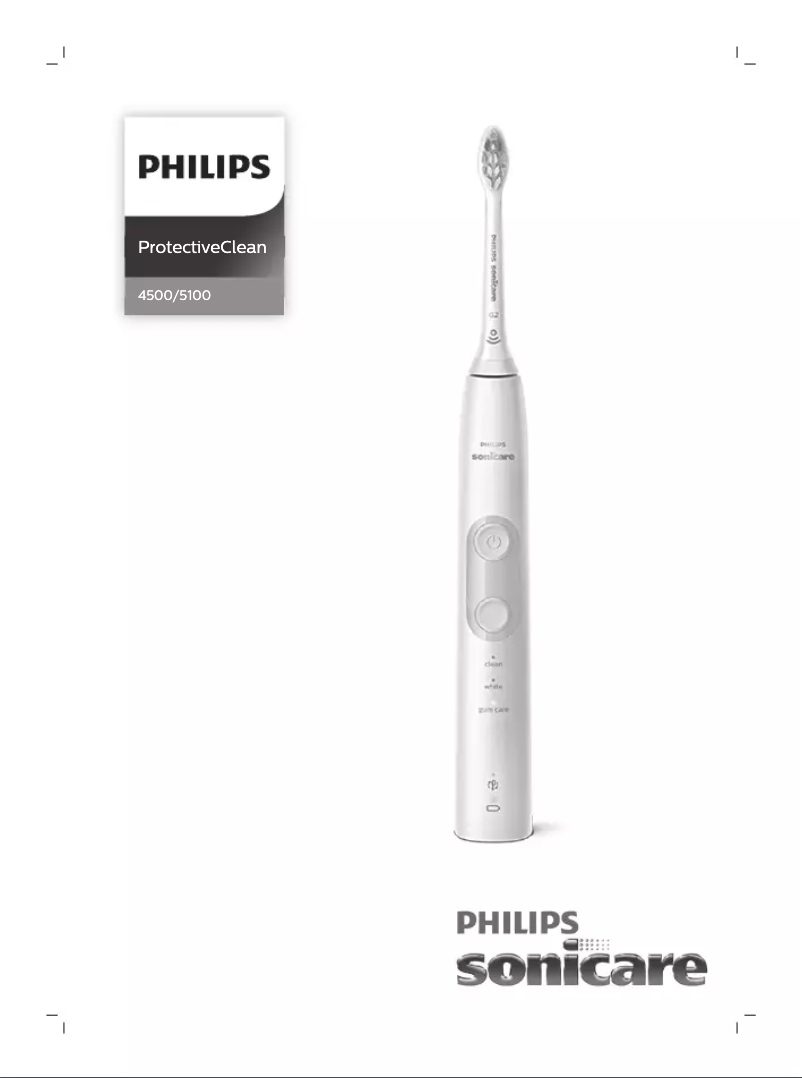 Page 1 of the manual User Manual Philips Sonicare ProtectiveClean 5100 HX6853