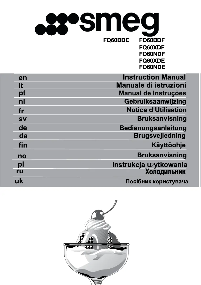 Page 1 of the manual User Manual Smeg FQ60BDF