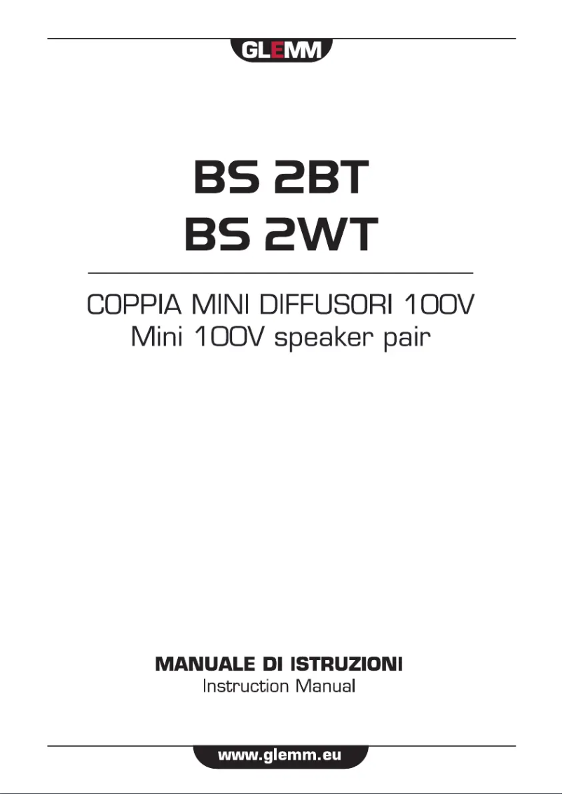 First page image of the manual for BS 2BT