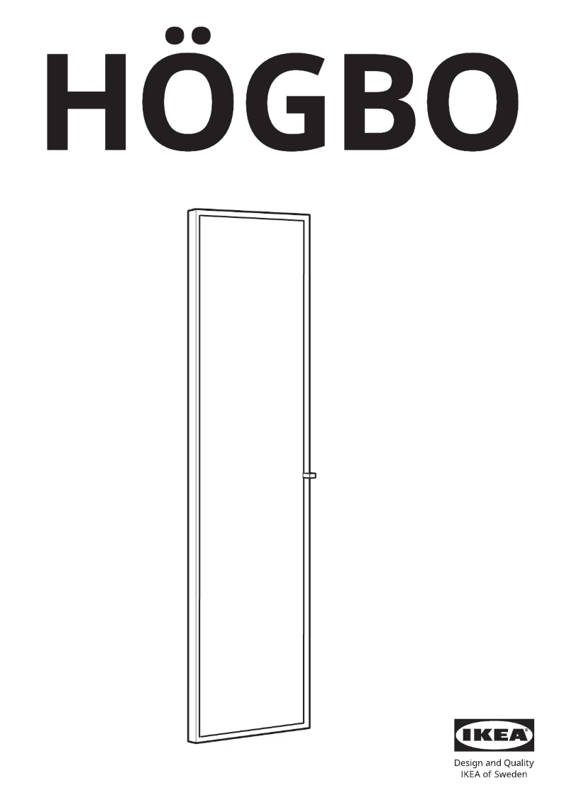 First page image of the manual for HÖGBO 405.234.03