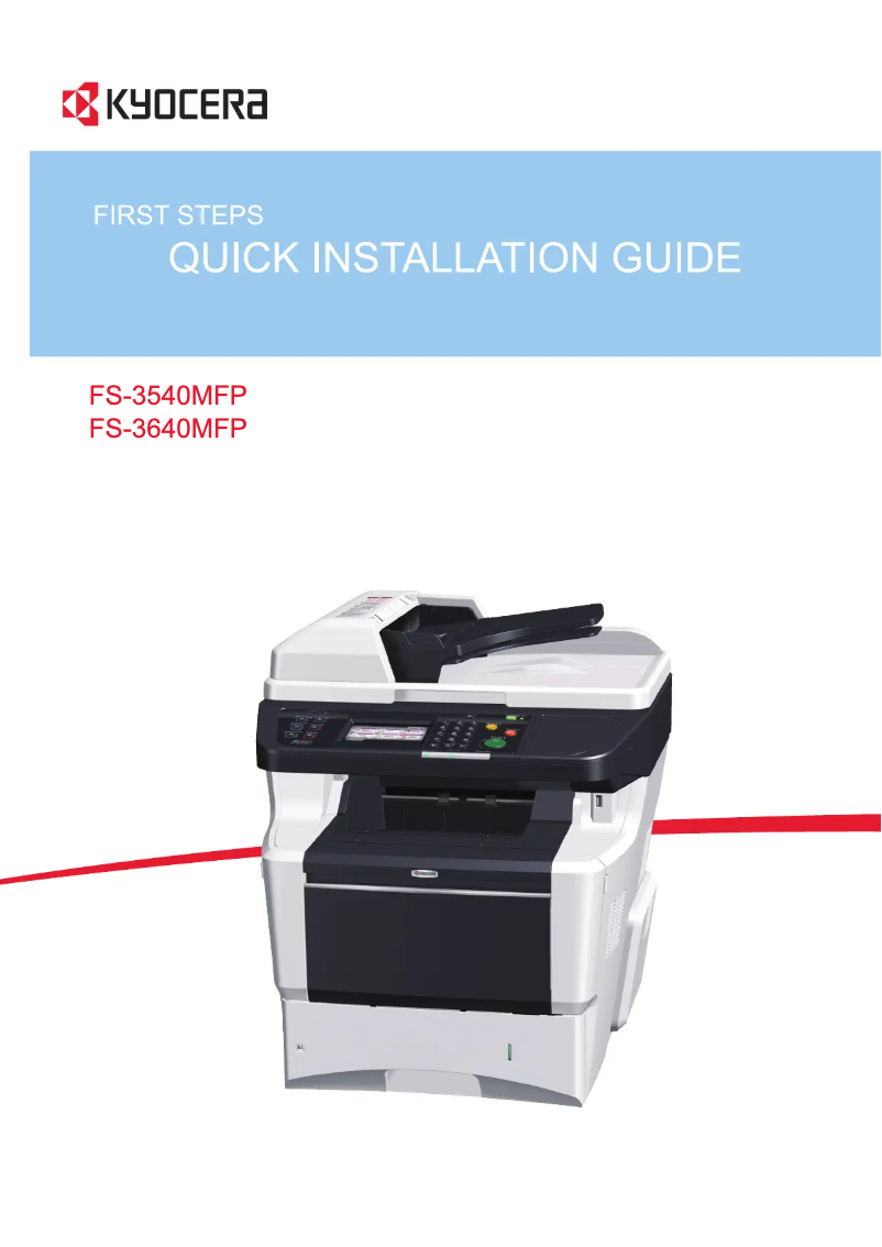 First page image of the manual for FS-3540MFP
