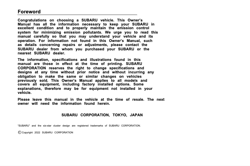 First page image of the manual for Outback Wilderness (2023)