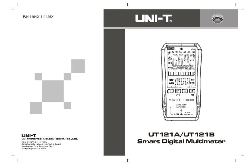 Image de la première page du manuel de l'appareil UT121A