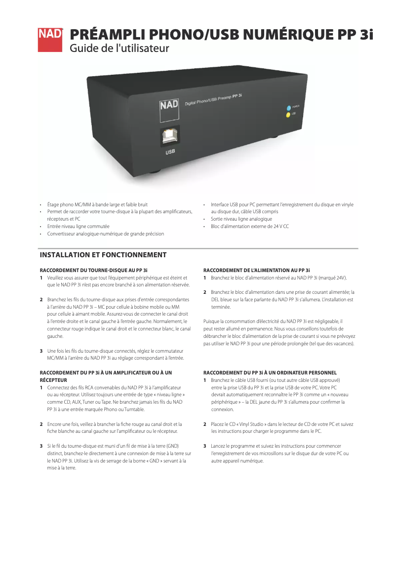 First page image of the manual for PP3I