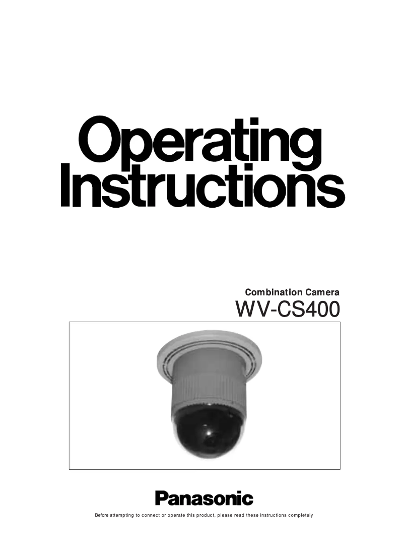 First page image of the manual for WV-CS400