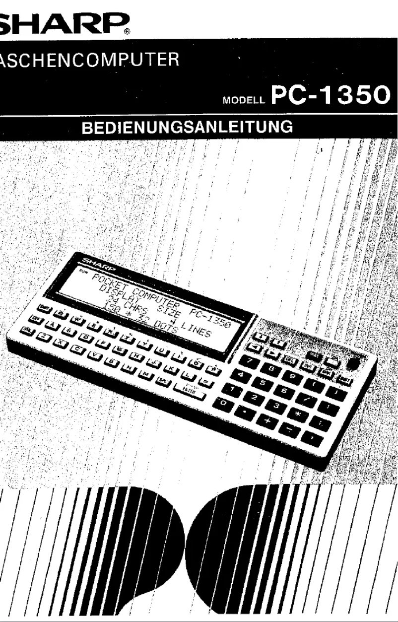 First page image of the manual for PC1350