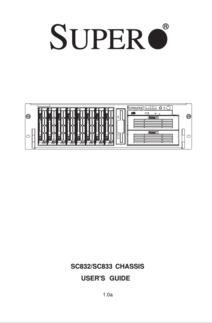 First page image of the manual for SuperChassis 832S-R760B