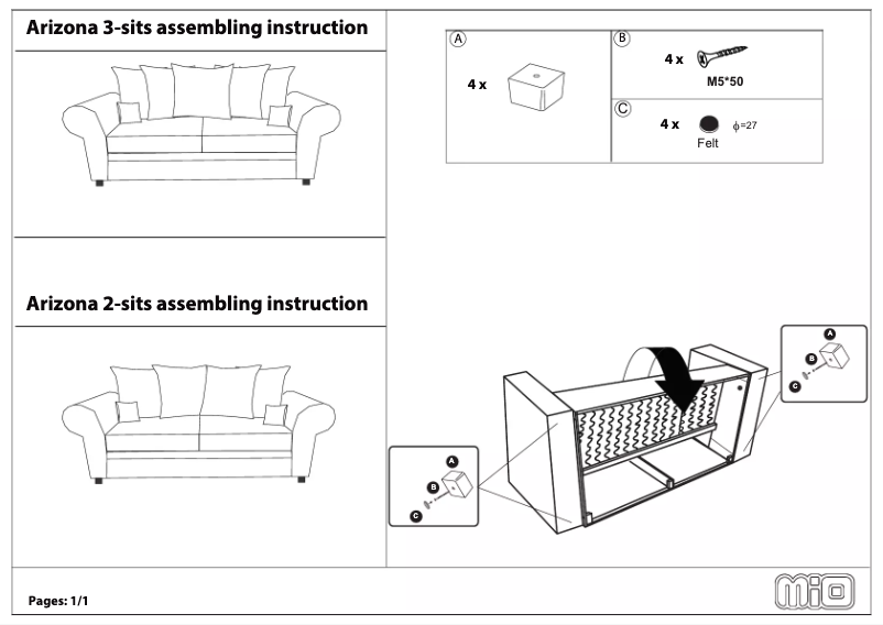 Page 1 of the manual User Manual Mio Arizona