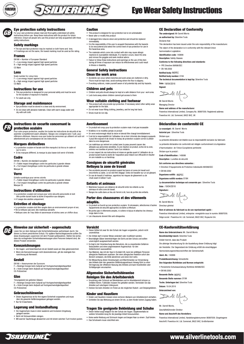 First page image of the manual for 140898