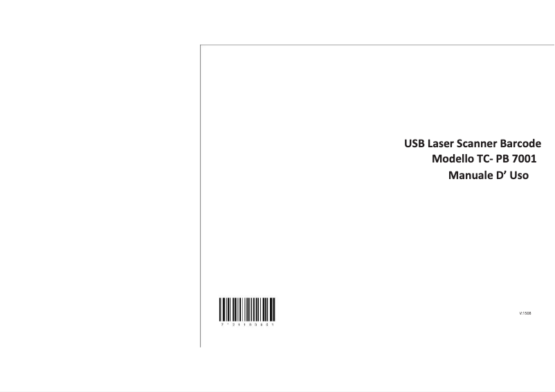 First page image of the manual for TC-BC 7001