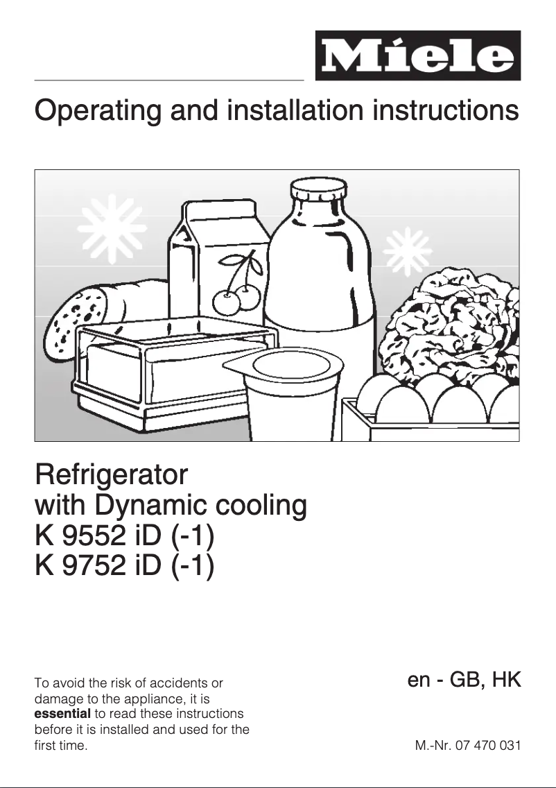 First page image of the manual for K 9752 iD